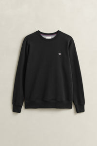 BLACK, REG SHIELD C-NECK SWEAT, FLAT-LAY BY GANT AU.
