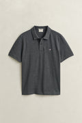 ANTRACIT MELANGE, Classic Regular Polo Shirt, FLAT-LAY BY GANT AU.