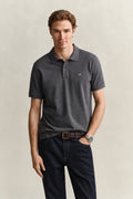 ANTRACIT MELANGE, Classic Regular Polo Shirt, FRONT-VIEW BY GANT AU.