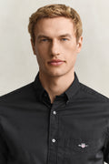 BLACK, REG CLASSIC POPLIN SHIRT, CLOSE-UP BY GANT AU.