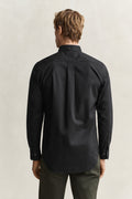 BLACK, REG CLASSIC POPLIN SHIRT, BACK-VIEW BY GANT AU.