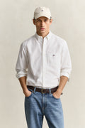 WHITE, REG CLASSIC OXFORD SHIRT, FRONT-VIEW BY GANT AU.