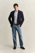 COLLEGE BLUE, REG CLASSIC OXFORD STRIPE SHIRT BY GANT AU.