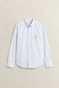 LIGHT BLUE, REG CLASSIC POPLIN BANKER SHIRT, FLAT-LAY BY GANT AU.