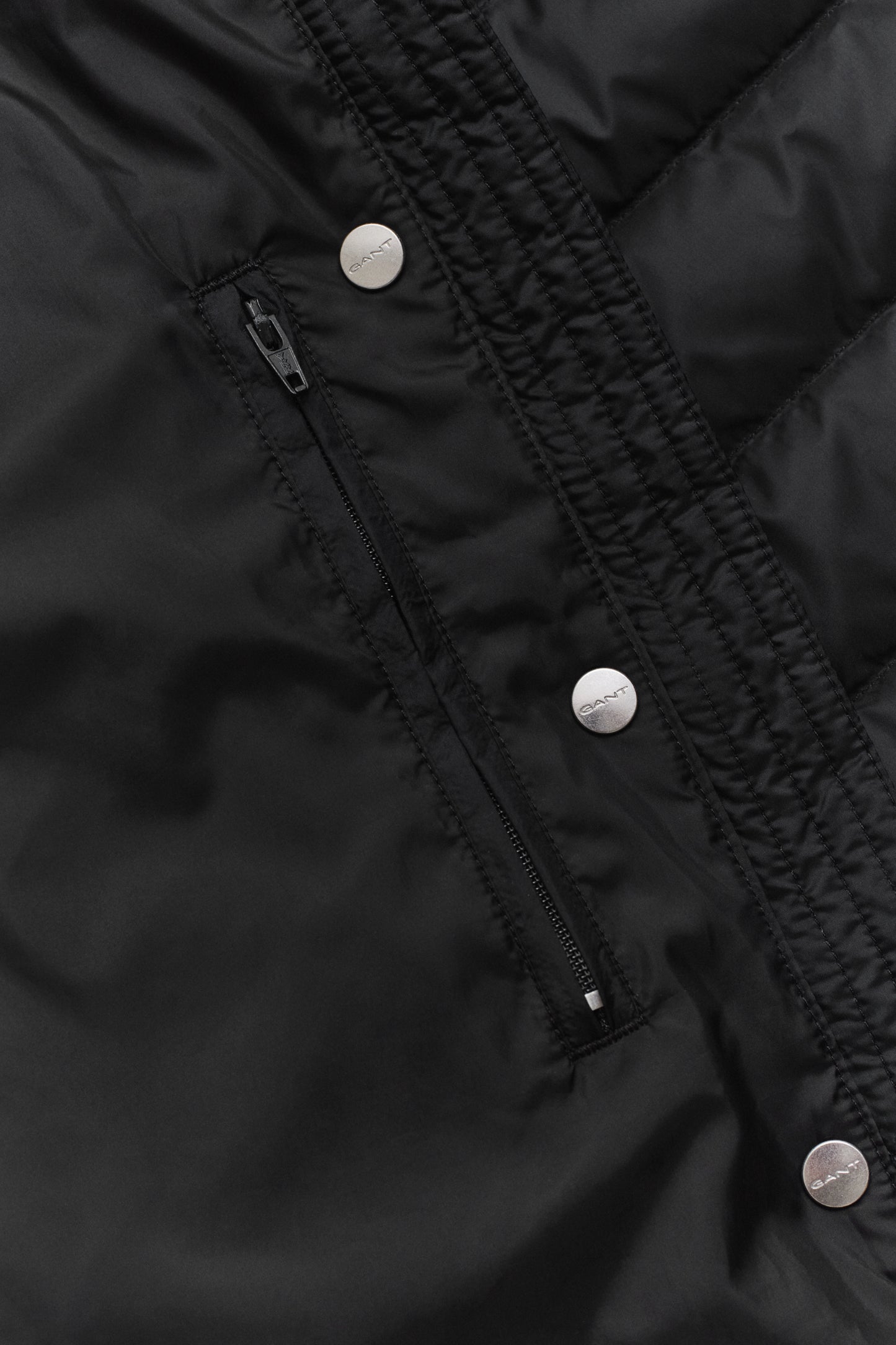 BLACK, Light Down Vest, CLOSE-UP BY GANT AU.