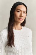 EGGSHELL, Classic Cable Knit Sweater, CLOSE-UP BY GANT AU.