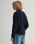 MODEL WEARING D1. CASUAL COTTON RIBBED HALF ZIP