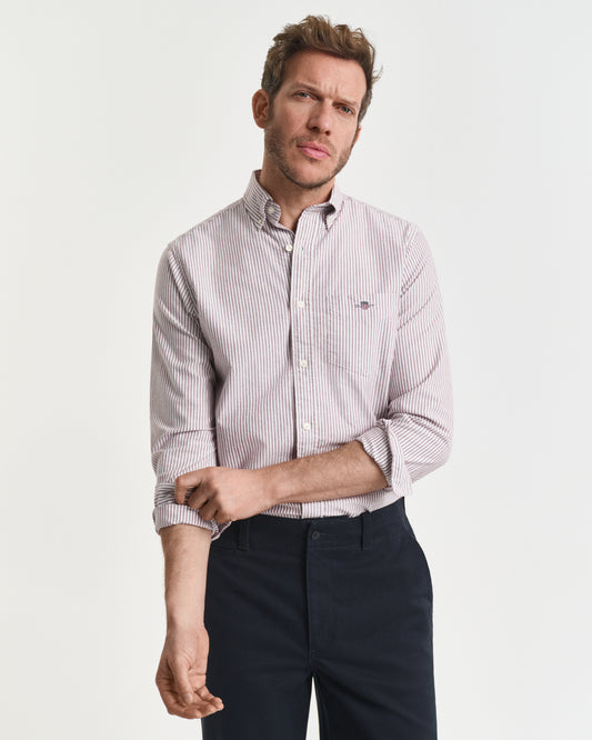 Regular Fit Banker Stripe Classic Oxford Shirt