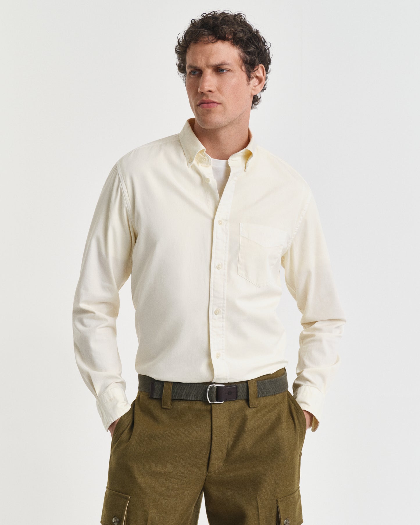 Regular Fit Garment-Dyed Twill Shirt