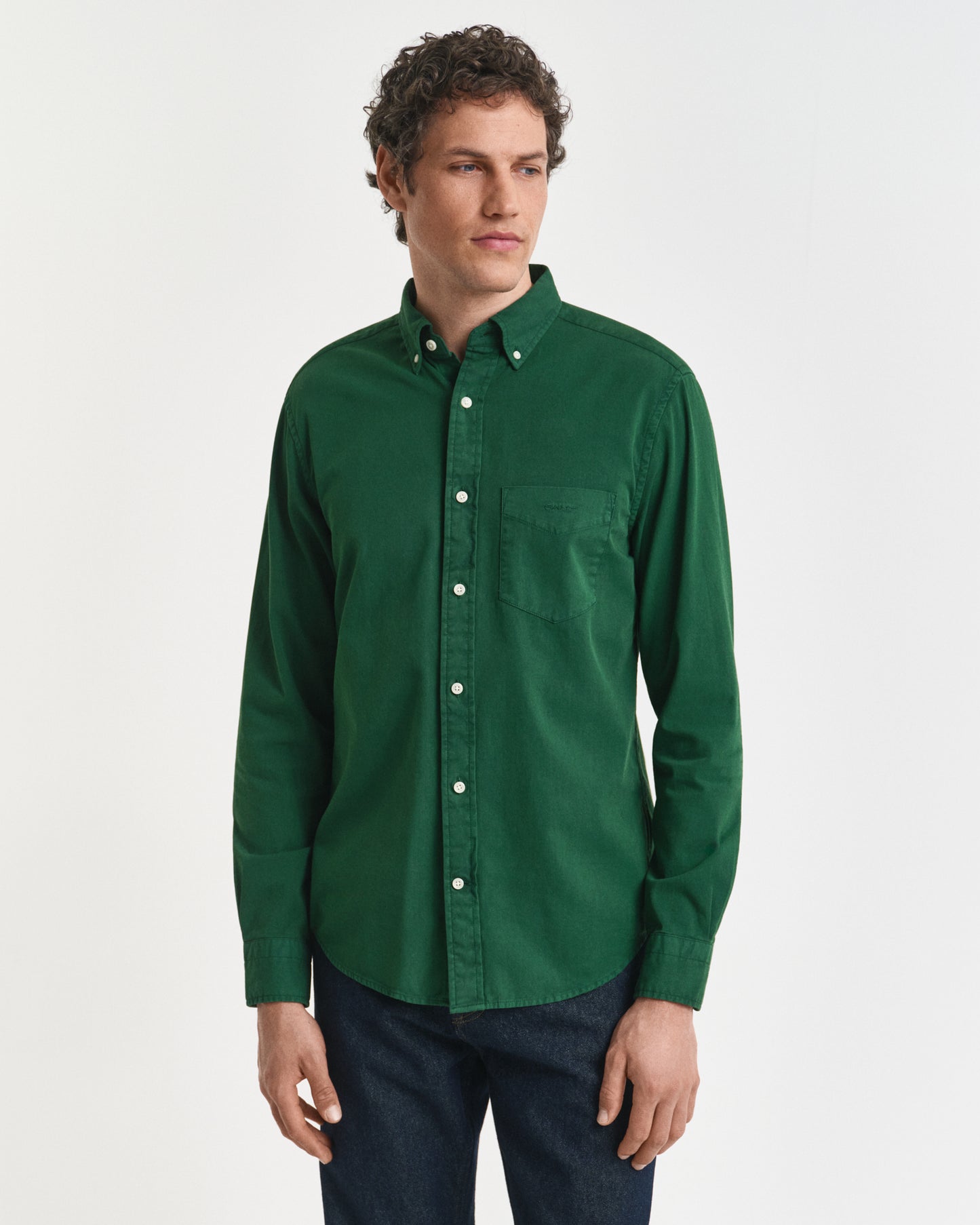 Regular Fit Garment-Dyed Twill Shirt