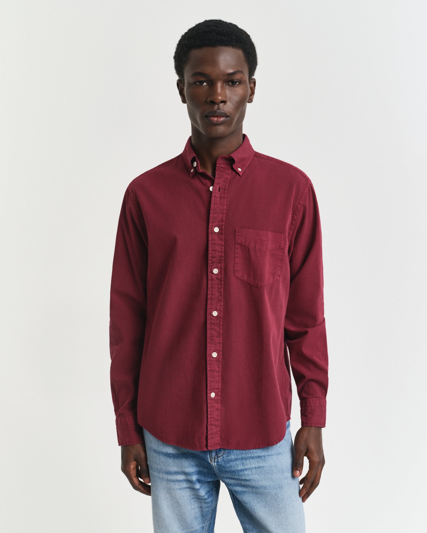 Regular Fit Garment-Dyed Twill Shirt
