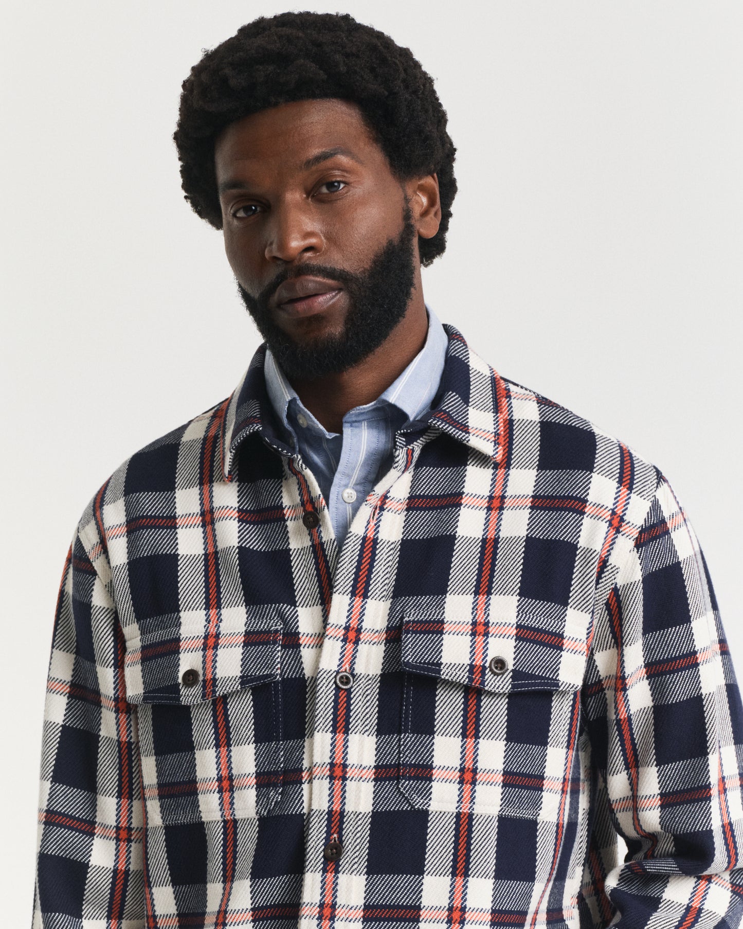 Checked Heavy Twill Overshirt