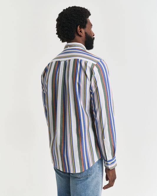 Regular Fit Multi Striped Classic Poplin Shirt