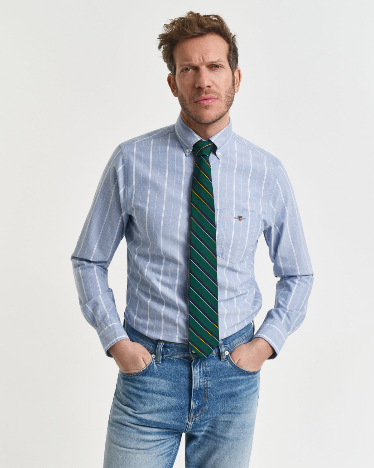 Regular Fit Striped Classic Oxford Shirt