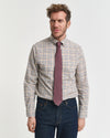 Regular Fit Tattersall Checked Twill Shirt