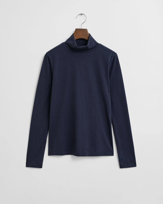 Lightweight Cotton Turtleneck Top