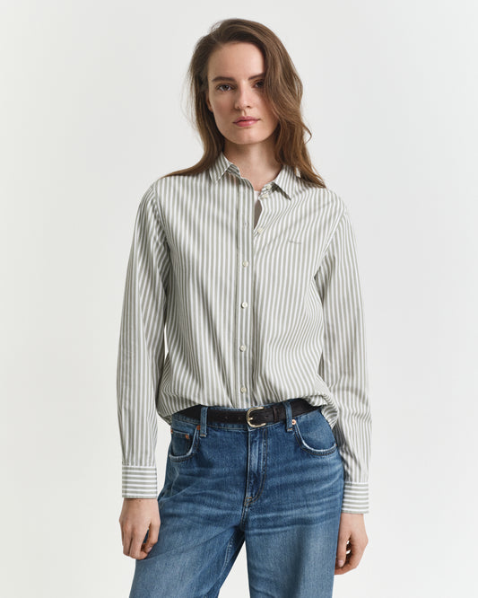 Regular Fit Classic Striped Poplin Shirt