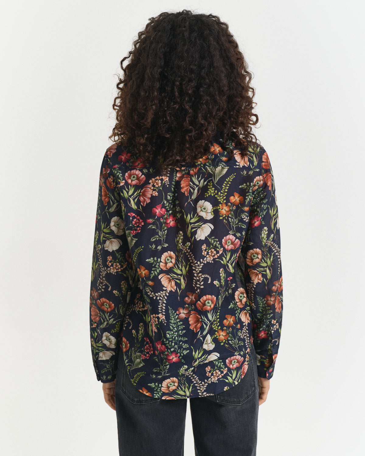 Regular Fit Floral Printed Cotton Silk Shirt