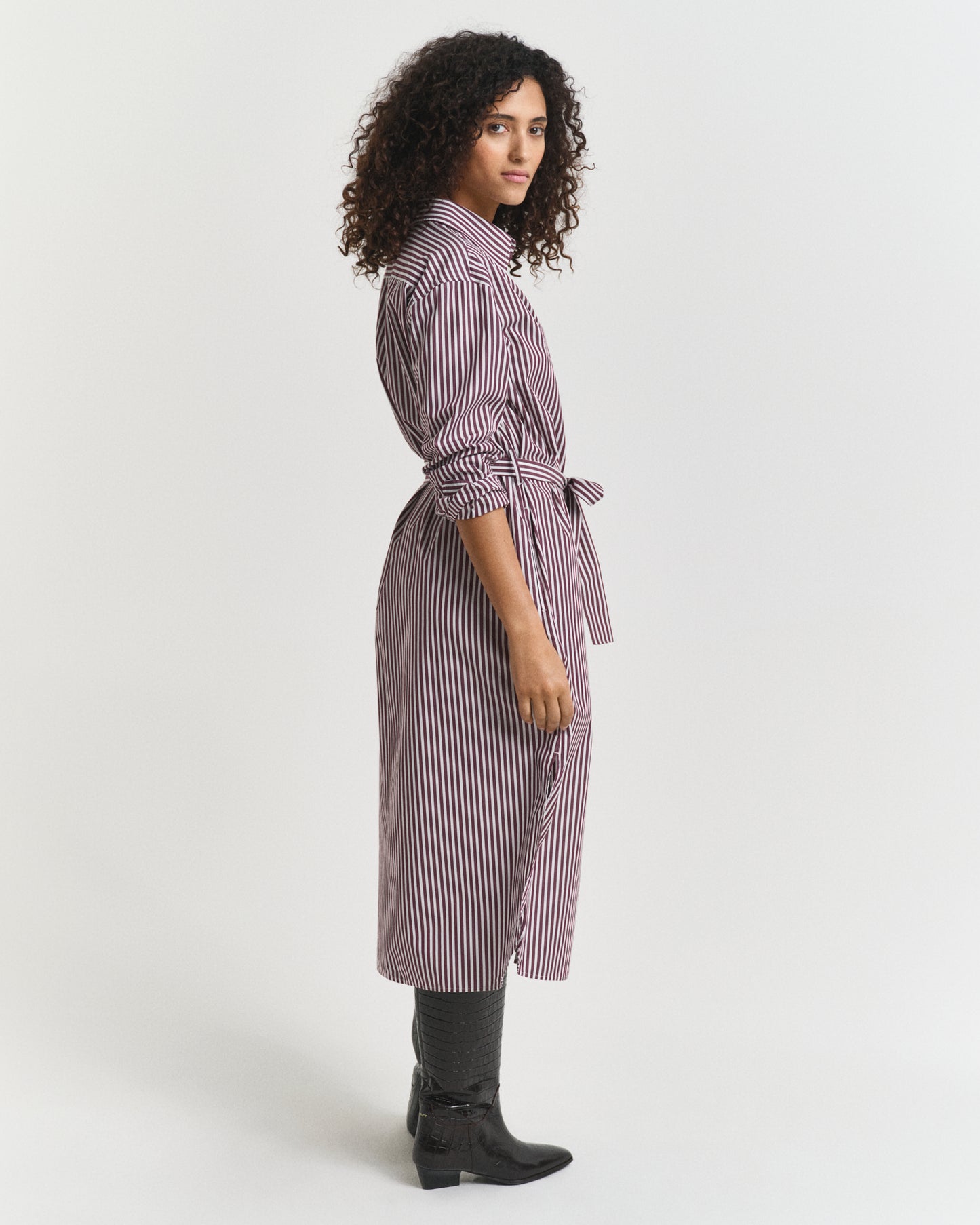 Belted Classic Poplin Shirt Dress