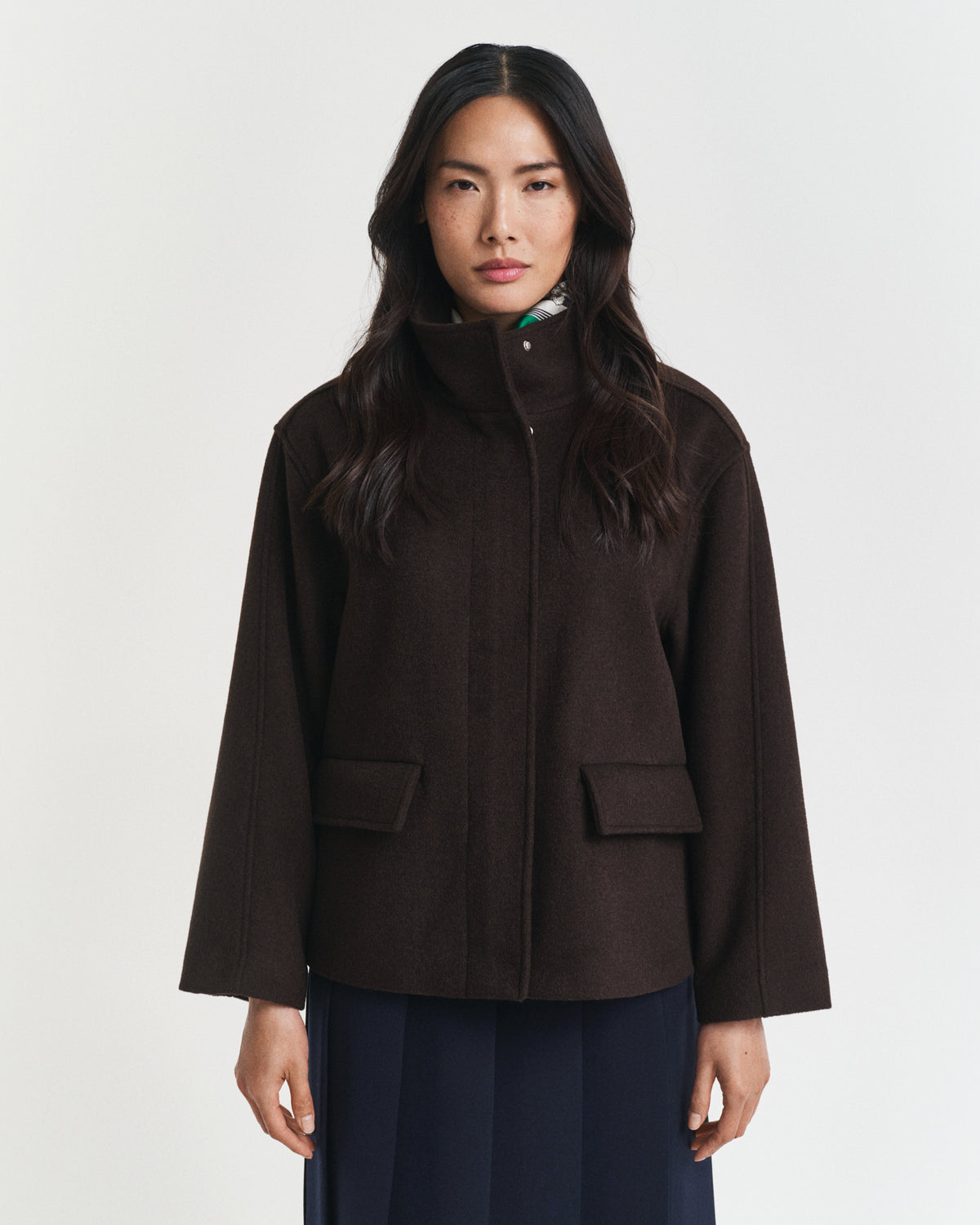 Short Wool Zip Jacket