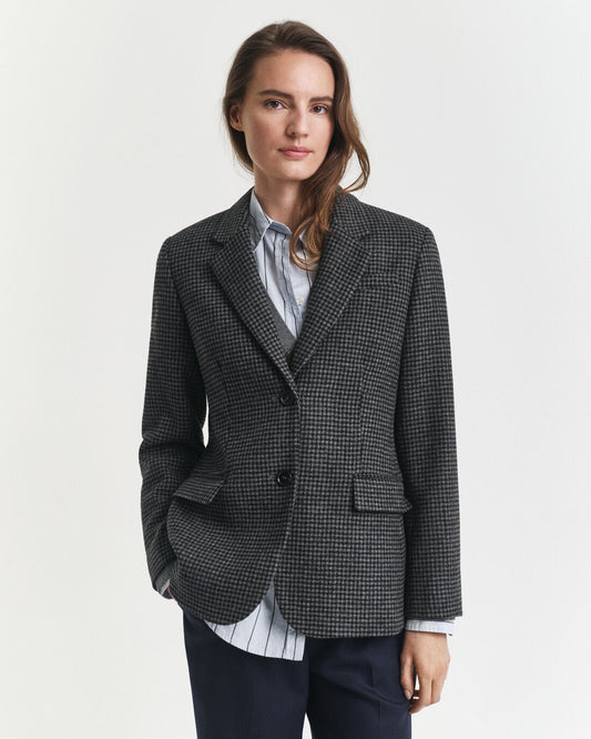 Regular Fit Wool Houndstooth Blazer