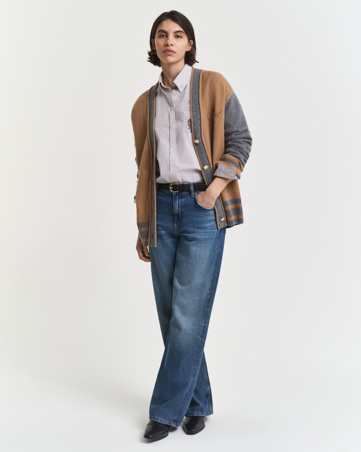 GANT Varsity V-Neck Cardigan