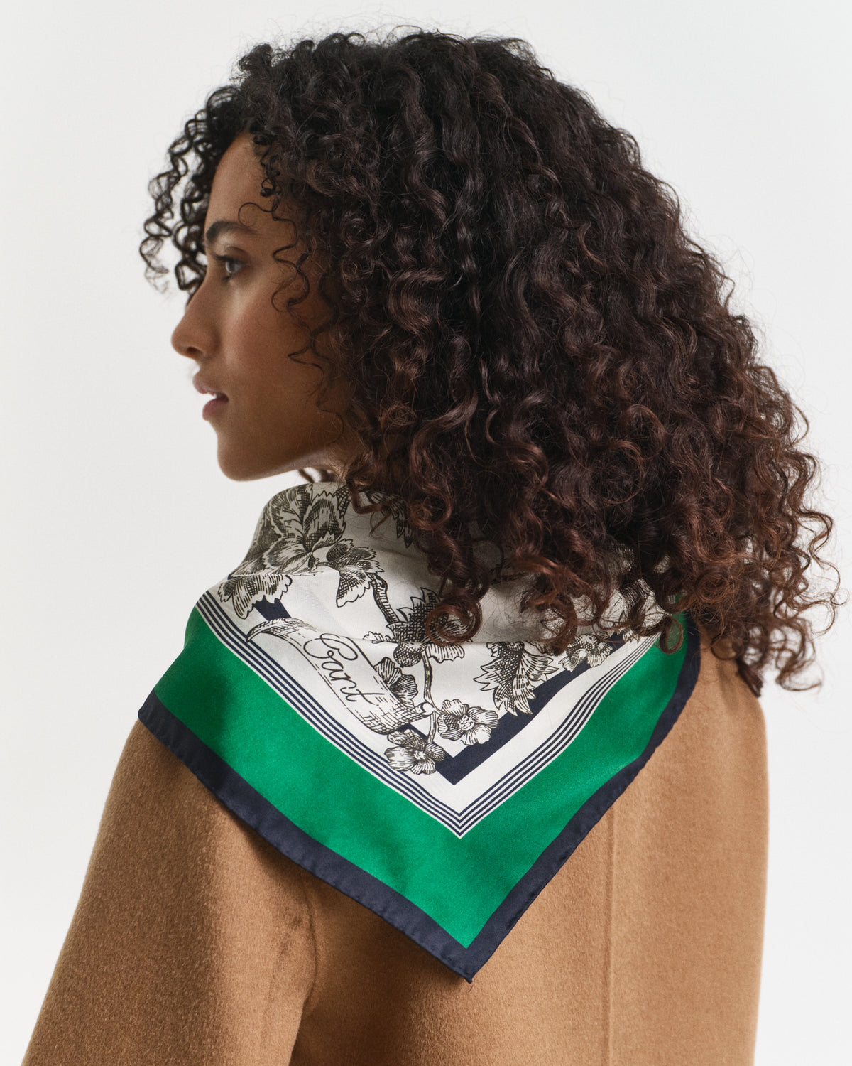 Tree Print Silk Scarf