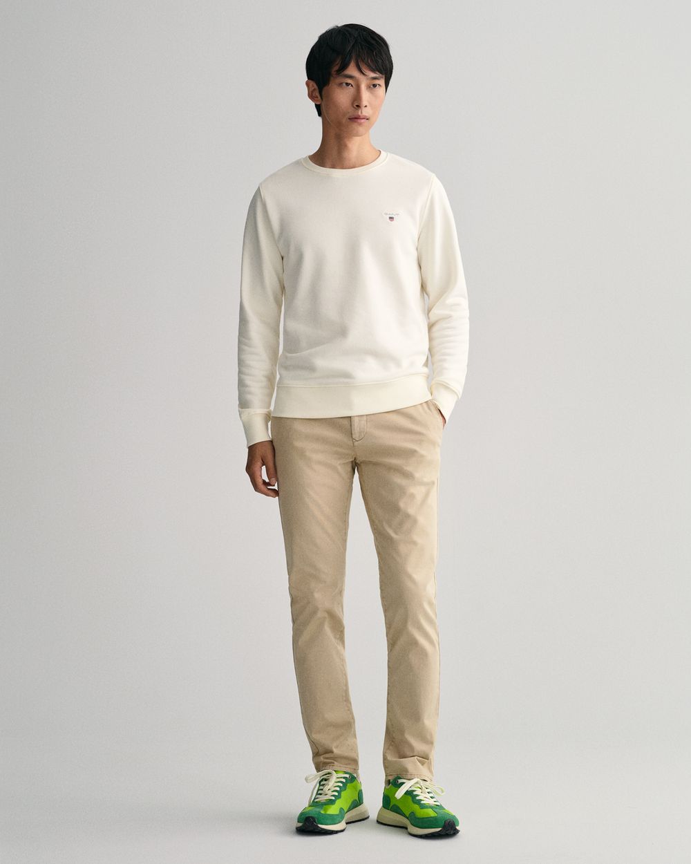 EGGSHELL, ORIGINAL C-NECK SWEAT BY GANT AU.
