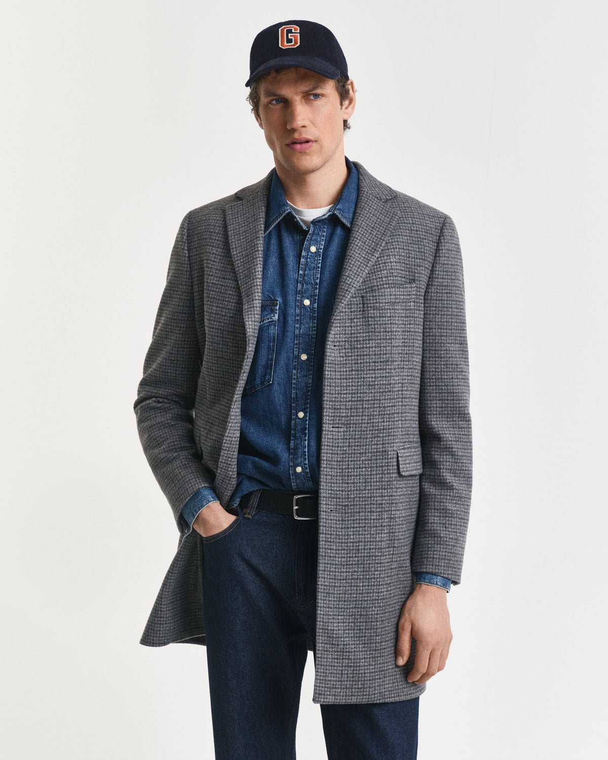Two-Tone Wool Coat
