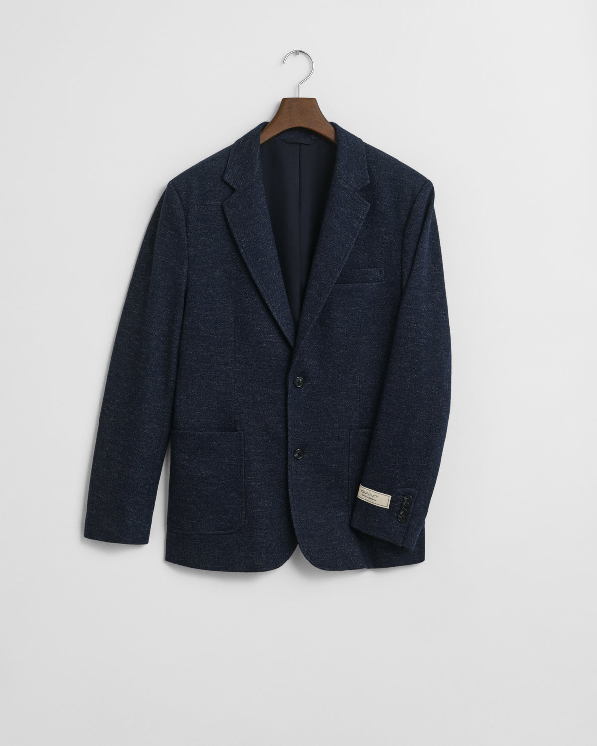 Two-Tone Wool Cotton Jersey Blazer