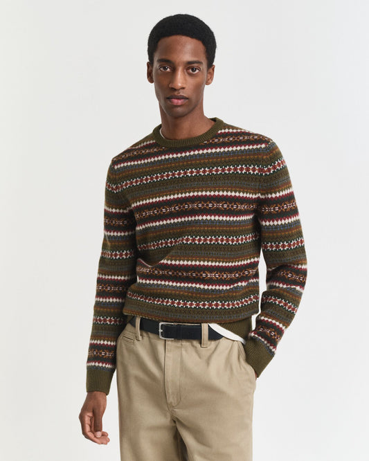 Fair  Isle Crew Neck Sweater