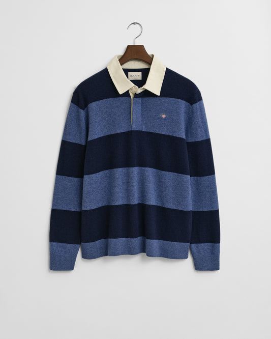 Striped Extra Fine Lambswool Rugger Sweater
