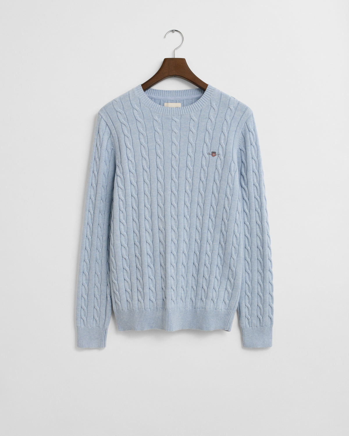 Cotton Cable Knit Crew Neck Sweater