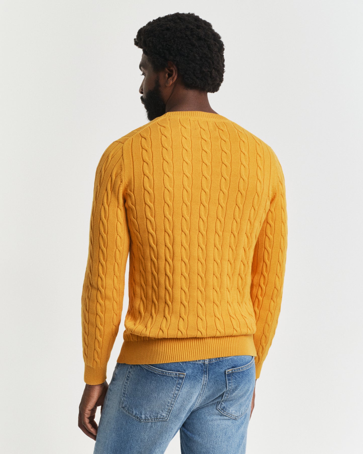 Cotton Cable Knit Crew Neck Sweater
