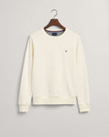EGGSHELL, ORIGINAL C-NECK SWEAT, FLAT-LAY BY GANT AU.