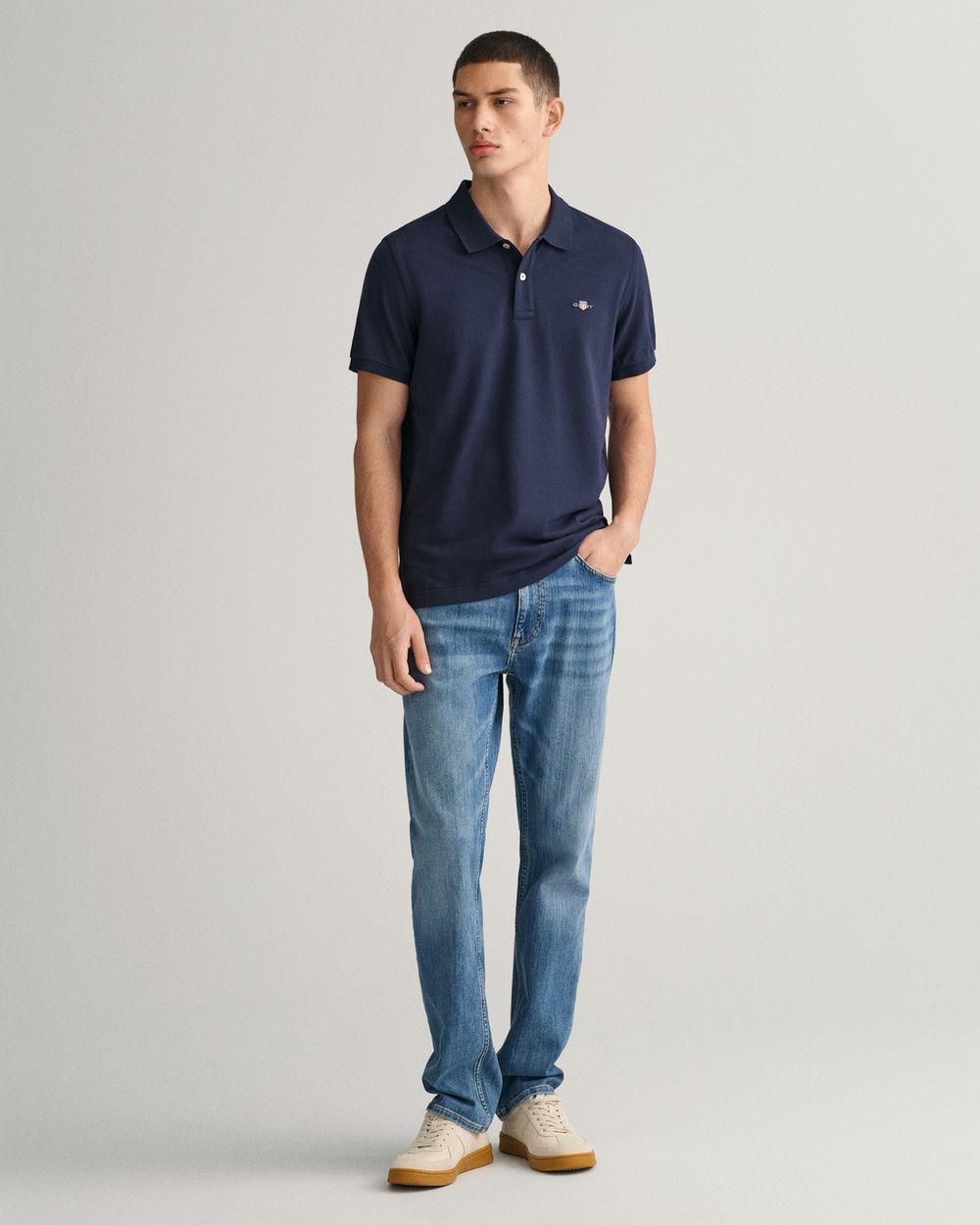 EVENING BLUE, Classic Regular Polo Shirt BY GANT AU.