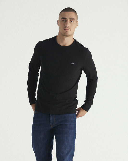 Slim Fit Pique Long Sleeve T-Shirt