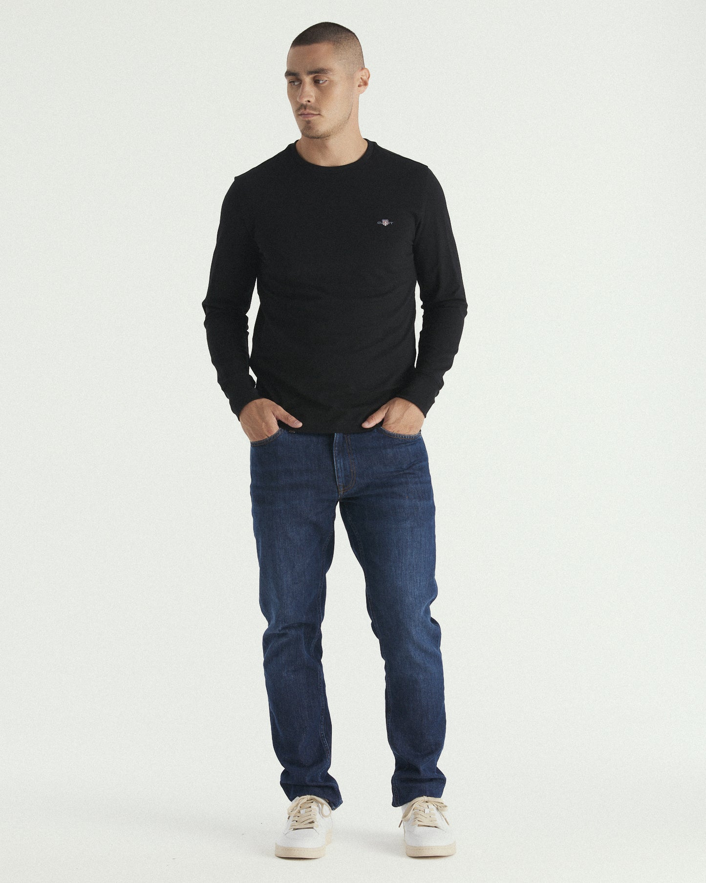 Slim Fit Pique Long Sleeve T-Shirt
