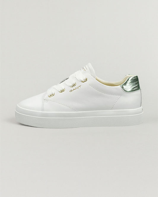 WHITE/MINT, Avona Leather Sneakers BY GANT AU.