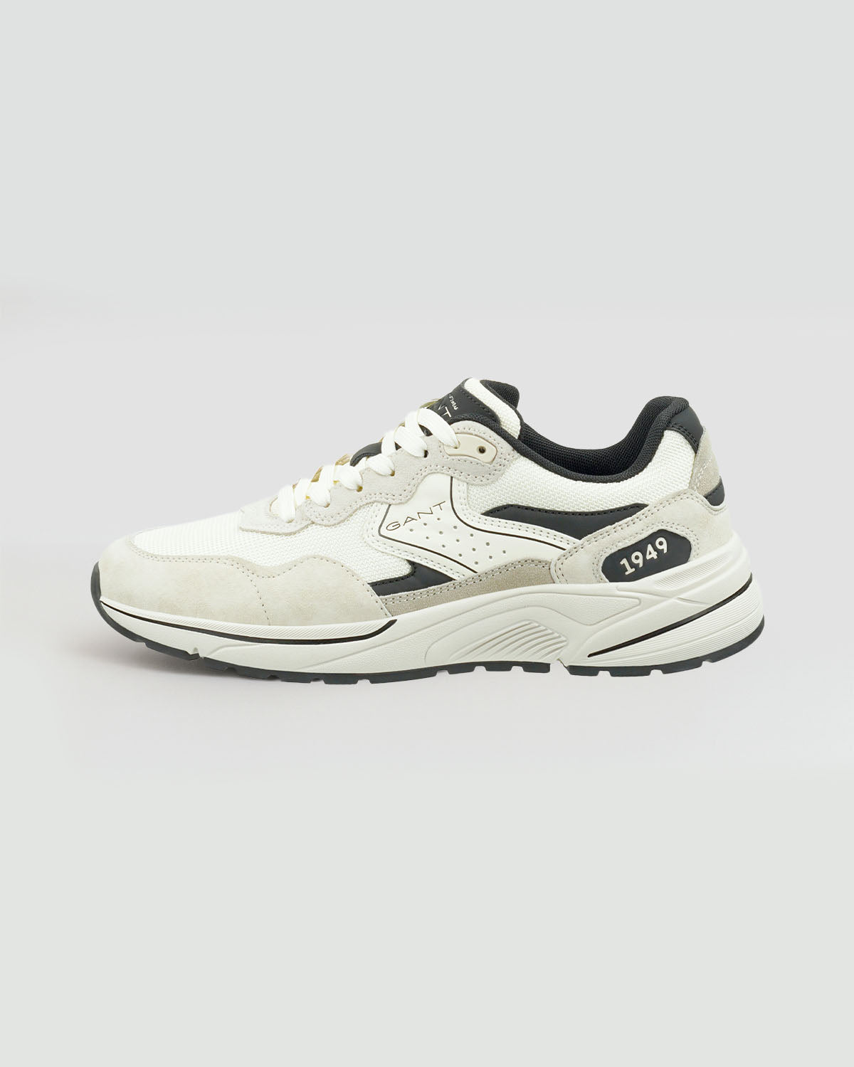 BEIGE/BLACK, Jaybro Nubuck Nylon Sneakers BY GANT AU.