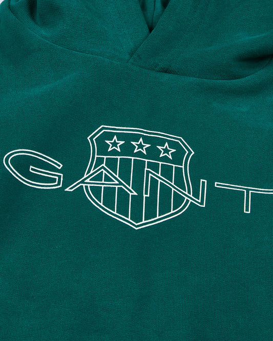 Relaxed Contrast Shield Hoodie