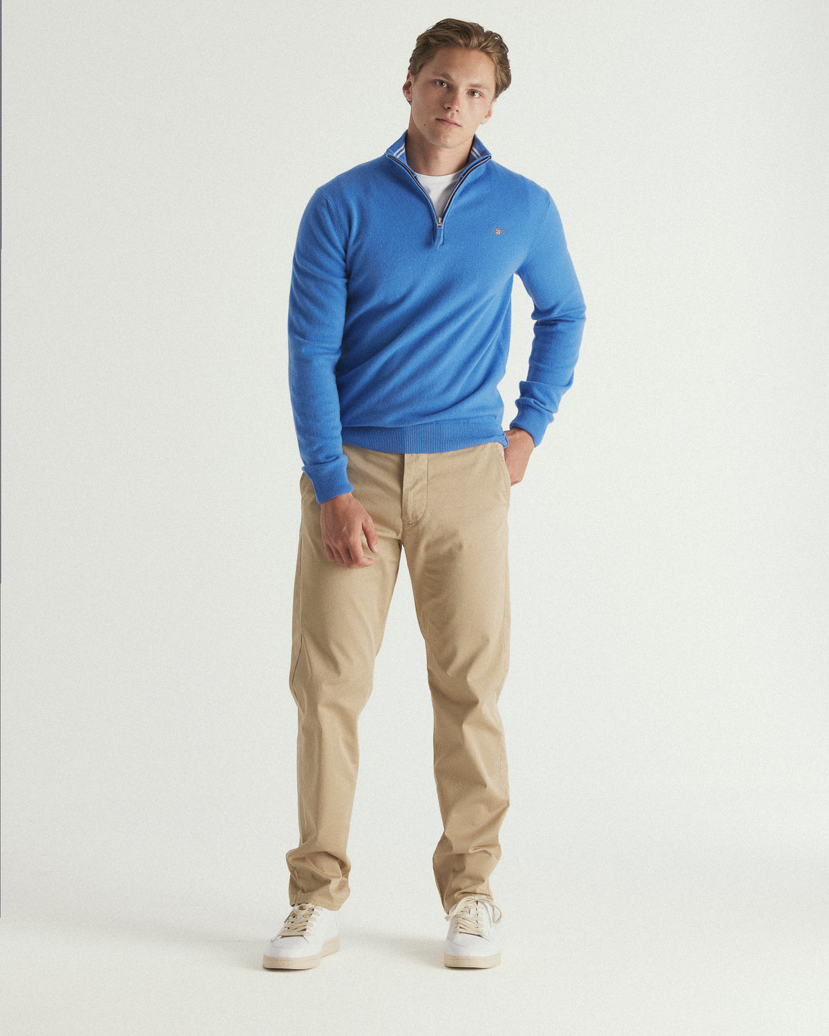 Superfine Lambswool Half-Zip Sweater
