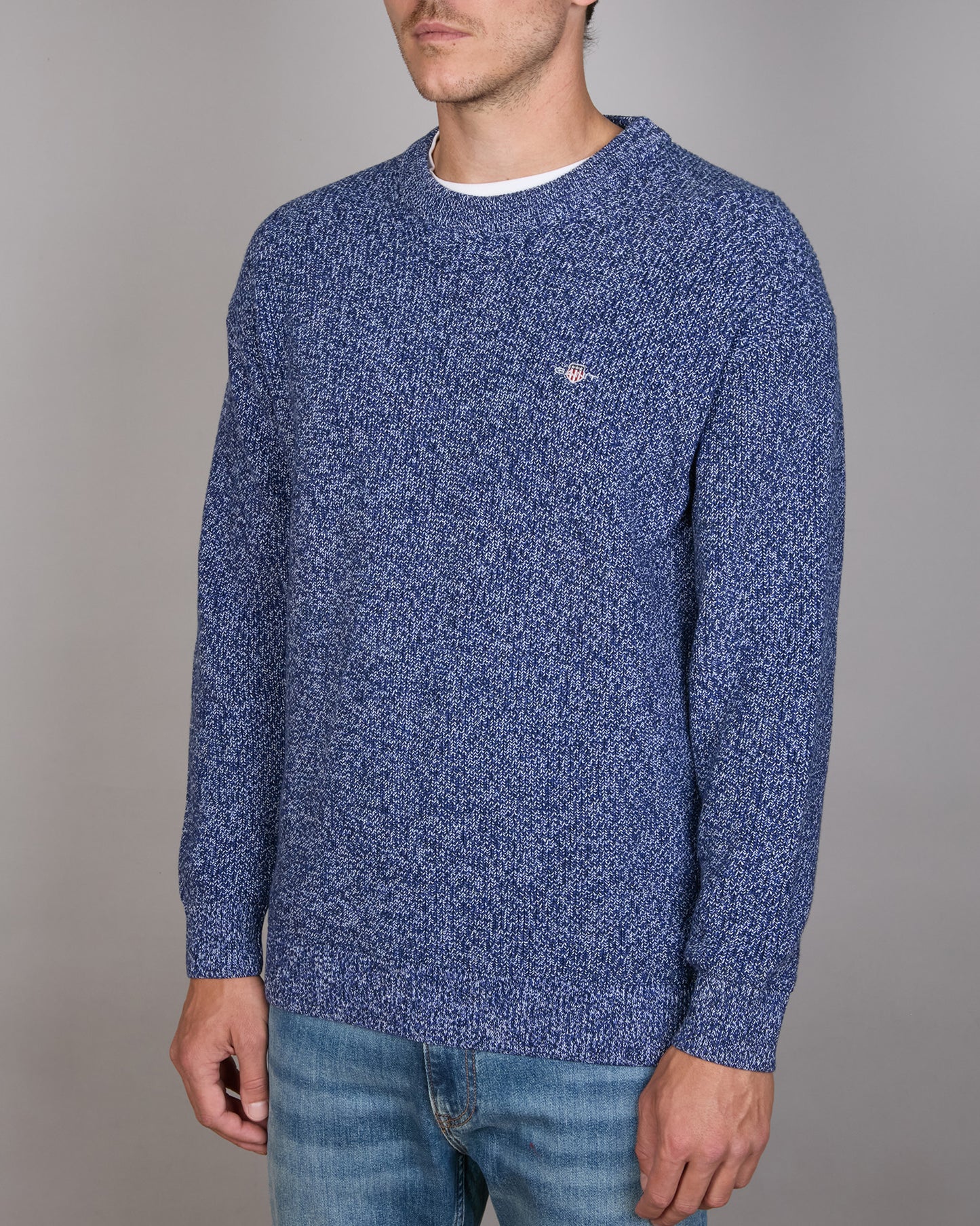 Twisted Yarn Crew Neck Sweater