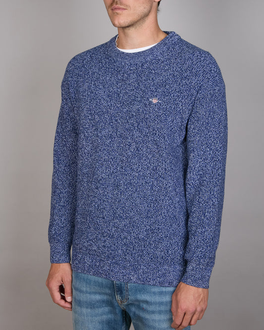 Twisted Yarn Crew Neck Sweater