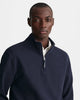 EVENING BLUE, Waffle Textured Half-Zip Sweatshirt BY GANT AU.