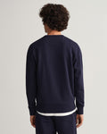 EVENING BLUE, ORIGINAL C-NECK SWEAT, BACK-VIEW BY GANT AU.